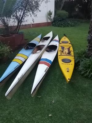 Canoes and Kayak for sale. 