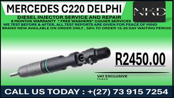 Mercedes C220 Delphi Diesel Injectors 