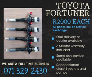 TOYOTA FORTUNER INJECTORS FOR SALE WITH WARRANTY 