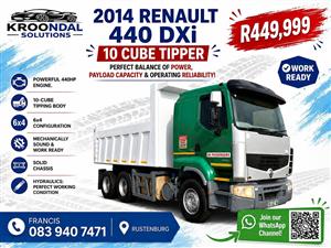 2014 Renault 440 DXi 10 cube tipper truck