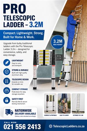 3.2M Telescopic Ladder with Carry Bag 