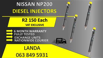 NISSAN  NP200 DIESEL INJECTORS FOR SALE OR RECON WITH WARRANTY                  