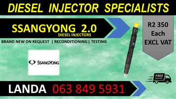 SSANGYONG 2.0 DIESEL INJECTORS FOR SALE OR RECON WITH WARRANTY 