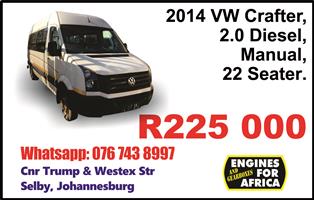 2014 VW Crafter For Sale.