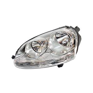 VW Golf Mk5 Replacement Headlight LHS Chrome w/socket