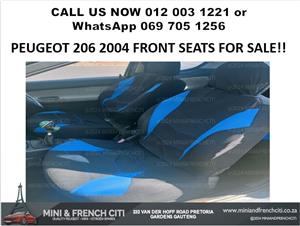 PEUGEOT 206 2004 FRONT SEATS FOR SALE – OEM INTERIOR PARTS