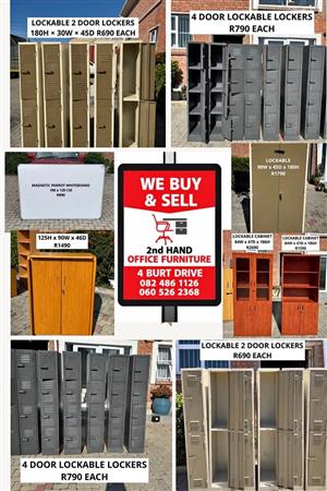 VARIOUS OFFICE CABINETS, METAL LOCKERS, WHITEBOARDS