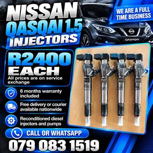 NISSAN QASQAI 1.5 INJECTORS FOR SALE WITH WARRANTY 