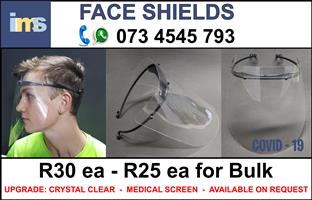 Super Clear!! Face Shields.