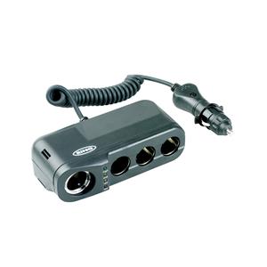 Ring Automotive Quadruple Multi Socket with battery analyser