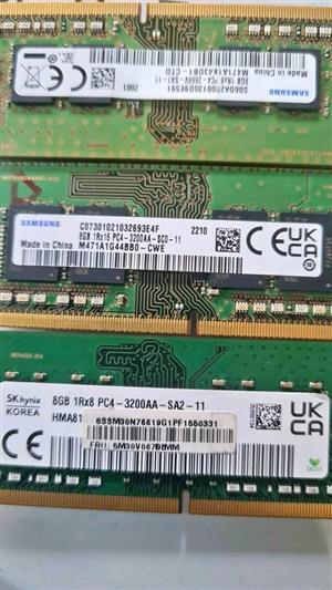 8 gb ddr4 ram 1RX1 PC4,3200AA,SCO=11