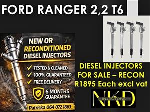 FORD RANGER T6 - DIESEL INJECTORS WITH 6 MONTHS GURANTEE 