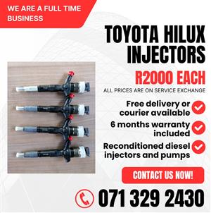 TOYOTA HILUX INJECTORS FOR SALE WITH WARRANTY INCLUDED 