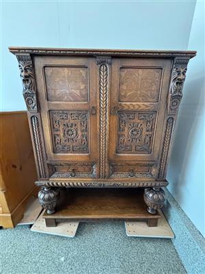 Exquisite Antique Hand-Carved Cabinet