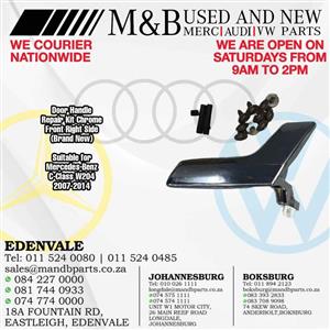 Door Handle Repair Kit Chrome Front Right Side (Brand New) Suitable for Mercedes-Benz C-Class W204