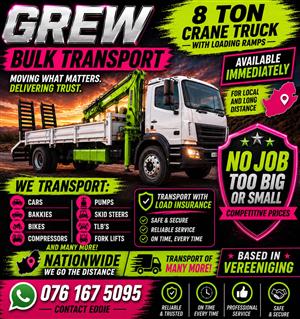 8 ton crane truck for hire