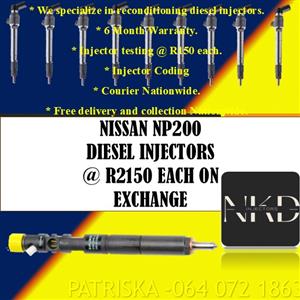 NISSAN NP200 DIESEL INJECTORS 