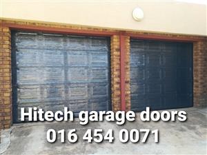 Garage door with motor and installation