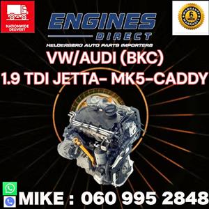 Import Low mileage VW/AUDI 1.9 TDI Engine for sale.