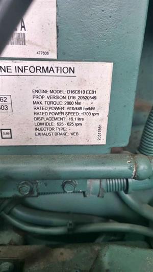 Volvo D16 610HP engine available