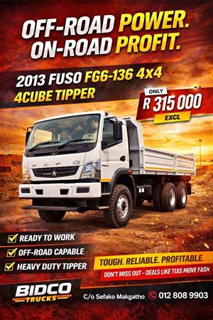 2013 2013 Fuso FG6-136  4x4 Tipper Truck