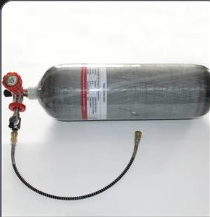 2.5L CARBON FIBER HOOP-WRAPPED CYLINDER, 300 BAR WITH VALVE (