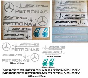 AMG Mercedes Petronas decals stickers vinyl cut graphics