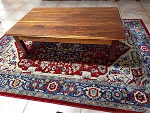 Solid imbuia coffee table