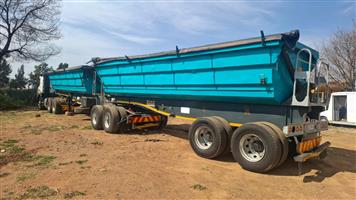 2014 SATB Side Tipper Trailer Link available for sale.  Ideal for bulk material 