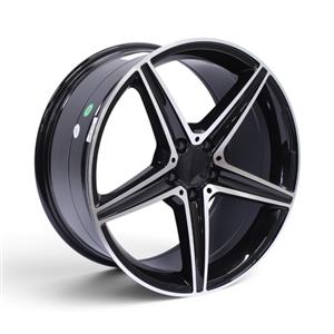 19″ CW-102 5×112 Black Machine Face Alloy Wheels