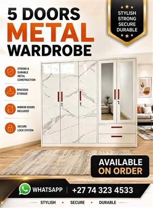Metal wardrobes and kitchen cupboard