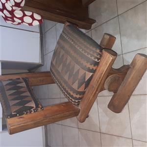 Antique Semi Sleeper wood table and chair