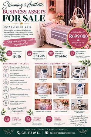 Slimming clinic for sale 