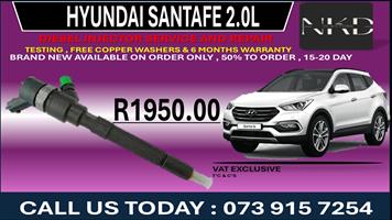 Hyundai Santafe 2.0L Diesel Fuel Injectors 