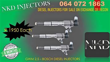 GWM 2.5 BOSCH DIESEL INJECTORS FOR SALE