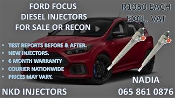 FORD FOCUS DIESEL INJECTORS FOR SALE. REBUILT AND TESTED