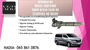 Hyundai H1 diesel injectors for sale or recon