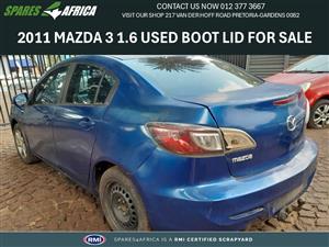 2011 MAZDA 3 1.6 USED BOOT LID