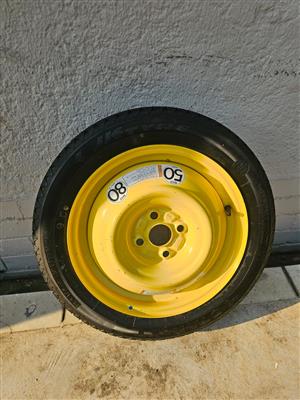 Brand New Honda Jazz 15 inch Space Saver Spare Wheel with new tyre