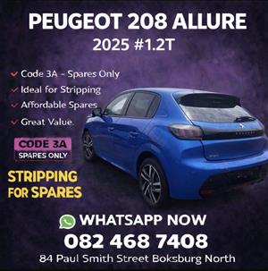 2025 PEUGEOT 208 ALLURE 1.2 STRIPPING FOR SPARES