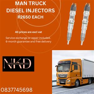 MAN TRUCK - QUALITY DIESEL INJECTORS AVAILABLE FOR SALE & RECONDITIONING!