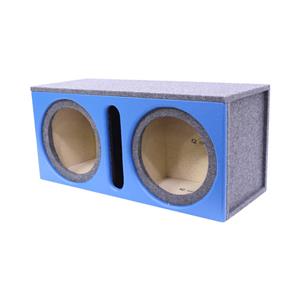 12″ Double Subwoofer Enclosure with Vinyl Trim & Slotted Port (Blue)