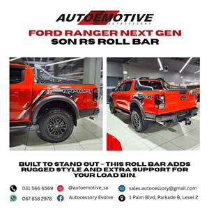 FORD RANGER NEXT GEN SON RS ROLL BAR COMPATIBLE