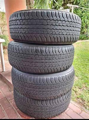 4 X 265/60/18 Dunlop AT tyres with about 85% life left on them