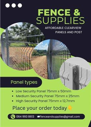 Affordable Clearview panels and post