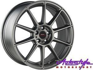 17″ A-Line Spree 4/100 & 4/108 Matt CHG Alloy Wheels