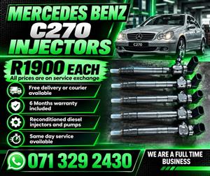MERCEDES BENZ C270 INJECTORS FOR FOR WITH WARRANTY 