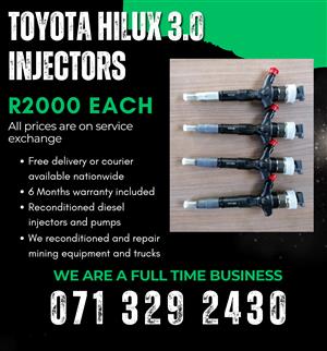 TOYOTA HILUX 3.0 INJECTORS FOR SALE WITH WARRANTY 
