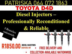 DIESEL INJECTORS FOR SALE - TOYOTA D4D