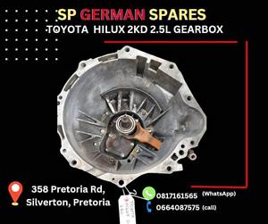 TOYOTA HILUX 2KD 2.5L GEARBOX FOR SALE CALL: or WHATSAPP: